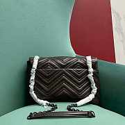Okify Gucci Marmont Medium Bag Dark Brown Chevron 31x17x8cm - 5