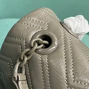 Okify Gucci Marmont Medium Bag Gray Chevron 31x17x8cm - 6
