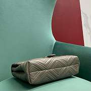 Okify Gucci Marmont Medium Bag Gray Chevron 31x17x8cm - 3