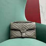 Okify Gucci Marmont Medium Bag Gray Chevron 31x17x8cm - 1