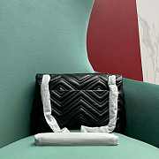 Okify Gucci Marmont Medium Bag Black Chevron 31x17x8cm - 3