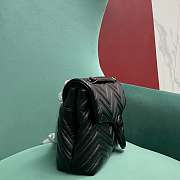 Okify Gucci Marmont Medium Bag Black Chevron 31x17x8cm - 2
