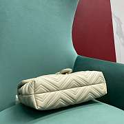Okify Gucci Marmont Medium Bag White Chevron 31x17x8cm - 6