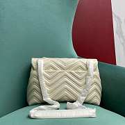 Okify Gucci Marmont Medium Bag White Chevron 31x17x8cm - 5