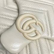 Okify Gucci Marmont Medium Bag White Chevron 31x17x8cm - 4