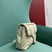 Okify Gucci Marmont Medium Bag White Chevron 31x17x8cm - 3
