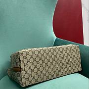 Okify Gucci Emblem Medium Tote Bag Brown 38x25x15cm - 4