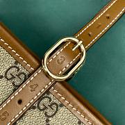 Okify Gucci Emblem Medium Tote Bag Brown 38x25x15cm - 3