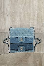 Okify CC Flap Bag Denim 20cm 27554 - 1