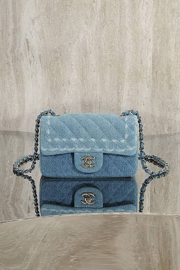 Okify CC Flap Bag Denim 20cm 27554