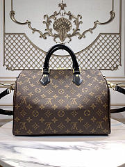 Okify Louis Vuitton Speedy 30 Bag Black And Brown M48284 30x21x7cm - 4