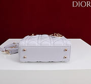 Okify Dior Lady Bag Off White Lambskin Velvet 17x15x7cm - 6