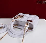 Okify Dior Lady Bag Off White Lambskin Velvet 17x15x7cm - 2