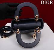Okify Dior Lady Bag Black Lambskin Velvet 17x15x7cm - 2