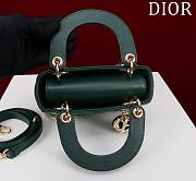 Okify Dior Lady Bag Dark Green Lambskin Velvet 17x15x7cm - 2