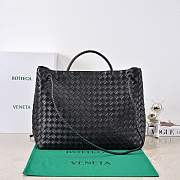 Okify Bottega Veneta Andiamo Bag Black Silver Hardware 45x34x22cm - 6