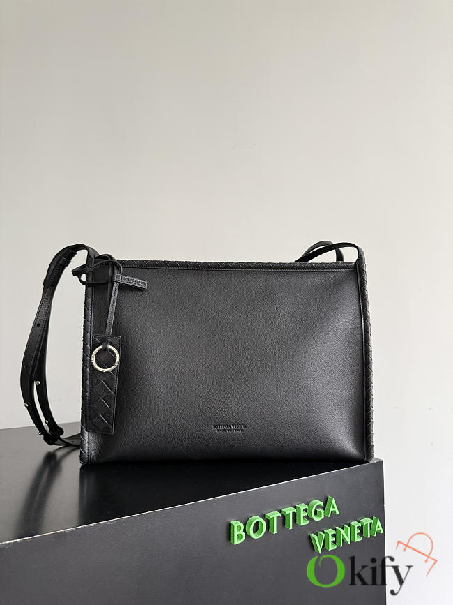 Okify Bottega Veneta Corriere Messenger Bag Black 39x29x14.5cm - 1
