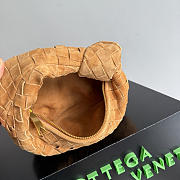 Okify Bottega Veneta Mini Jodie Bag Brown Suede 23x15x5cm - 3
