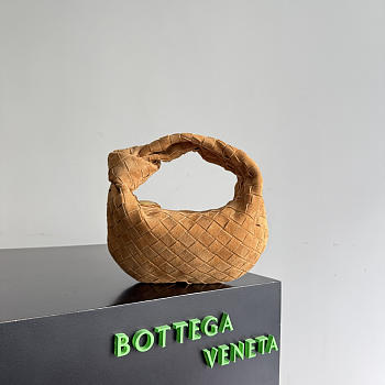 Okify Bottega Veneta Mini Jodie Bag Brown Suede 23x15x5cm