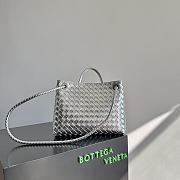 Okify Bottega Veneta Medium Andiamo Bag Silver 32x24x12cm - 5