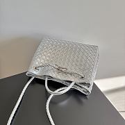 Okify Bottega Veneta Medium Andiamo Bag Silver 32x24x12cm - 2