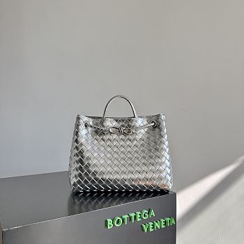 Okify Bottega Veneta Medium Andiamo Bag Silver 32x24x12cm