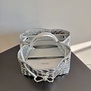 Okify Bottega Veneta Small Andiamo Bag Silver 25x22x10cm - 6