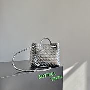 Okify Bottega Veneta Small Andiamo Bag Silver 25x22x10cm - 4