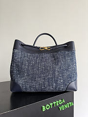 Okify Bottega Veneta Large Andiamo Bag Denim Blue 42x35x18cm  - 1