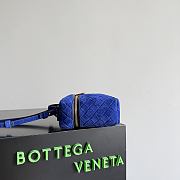 Okify Bottega Veneta Bang Bang Vanity Case Bag Dark Blue Suede 22x12.5x5cm - 6