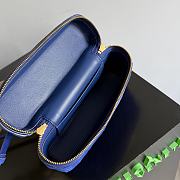 Okify Bottega Veneta Bang Bang Vanity Case Bag Dark Blue Suede 22x12.5x5cm - 3