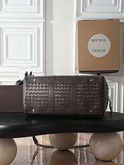 Okify Bottega Veneta Duffle Bag Dark Brown 50x27x24cm - 3
