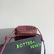 Okify Bottega Veneta Mini Loop Metal Knot Bag Dark Red 17x11x6cm - 4