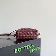 Okify Bottega Veneta Mini Loop Metal Knot Bag Dark Red 17x11x6cm - 3