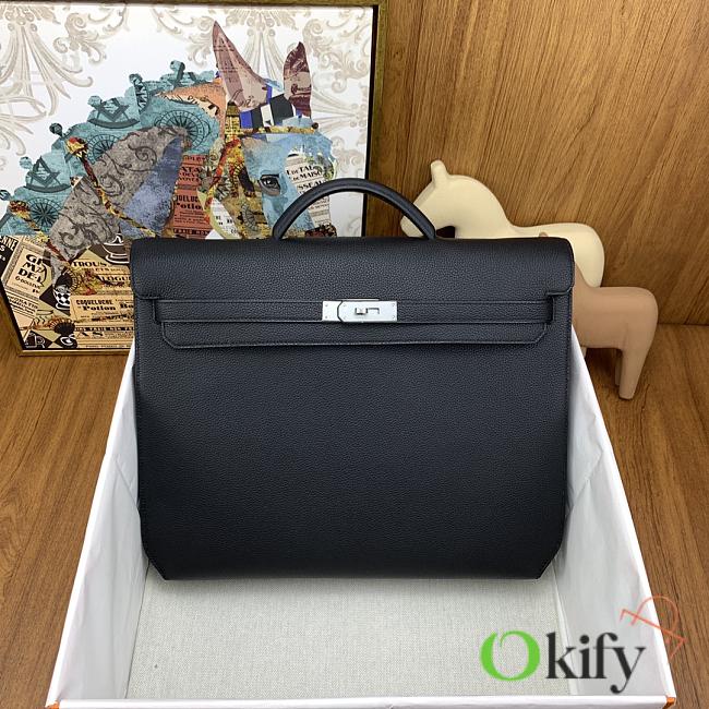 Okify Hermes Kelly Depeches 36 Briefcase Black Togo - 1