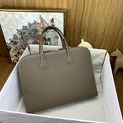 Okify Hermes Victoria Light Briefcase Gray 38cm - 3