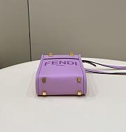 Okify Fendi Sunshine Mini Tote Bag Purple 18x13x6cm - 3