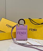 Okify Fendi Sunshine Mini Tote Bag Purple 18x13x6cm - 1