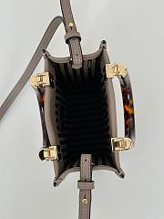 Okify Fendi Sunshine Mini Tote Bag Gray 18x13x6cm - 4