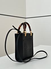 Okify Fendi Sunshine Mini Tote Bag Black 18x13x6cm - 5
