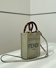 Okify Fendi Sunshine Mini Tote Bag Light Green 18x13x6cm - 4
