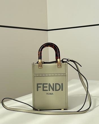 Okify Fendi Sunshine Mini Tote Bag Light Green 18x13x6cm