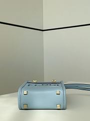 Okify Fendi Sunshine Mini Tote Bag Light Blue 18x13x6cm - 4
