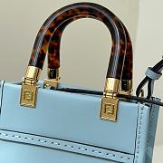 Okify Fendi Sunshine Mini Tote Bag Light Blue 18x13x6cm - 5