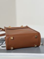 Okify Fendi Sunshine Mini Tote Bag Brown 18x13x6cm - 5