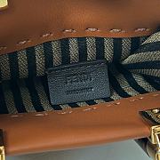 Okify Fendi Sunshine Mini Tote Bag Brown 18x13x6cm - 3