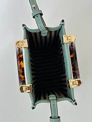 Okify Fendi Sunshine Mini Tote Bag Sage Green 18x13x6cm - 3