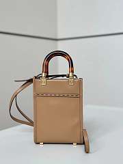 Okify Fendi Sunshine Mini Tote Bag Light Brown 18x13x6cm - 6