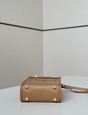 Okify Fendi Sunshine Mini Tote Bag Light Brown 18x13x6cm - 5