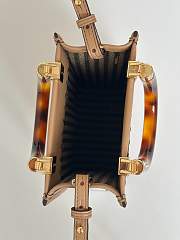 Okify Fendi Sunshine Mini Tote Bag Light Brown 18x13x6cm - 4